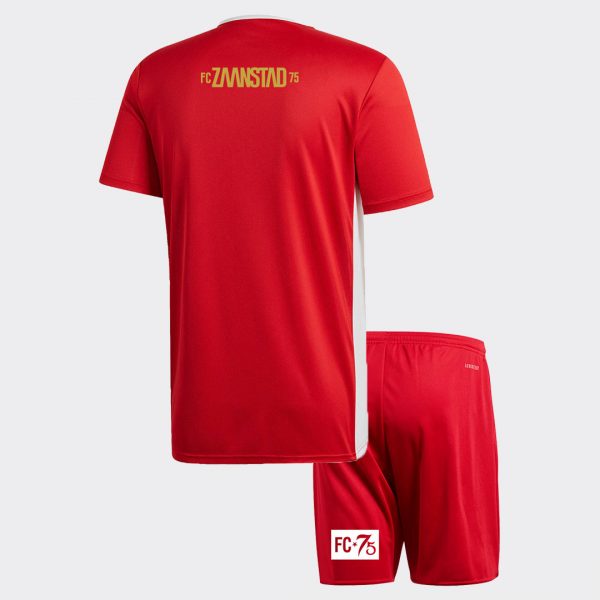 FC Zaanstad, Home Shirt & Short- Premium Quality - Red - Afbeelding 2